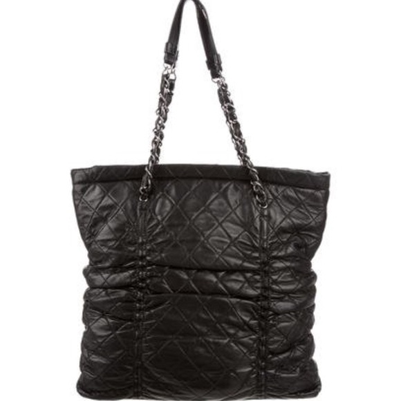 CHANEL Handbags - CHANEL Quilted Sharpei Lambskin Bag in Black